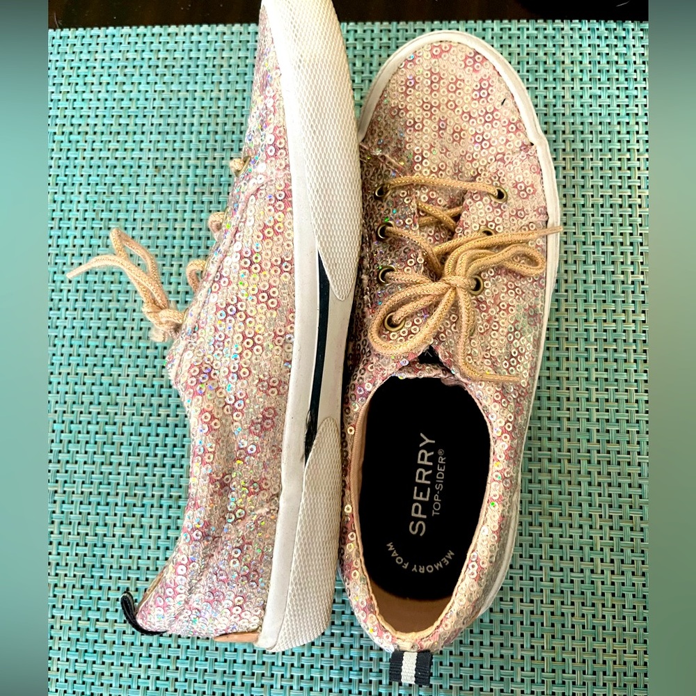 Sperry Top Sider Unisex Size 4.5 (Womens 6.5) sequin sneakers